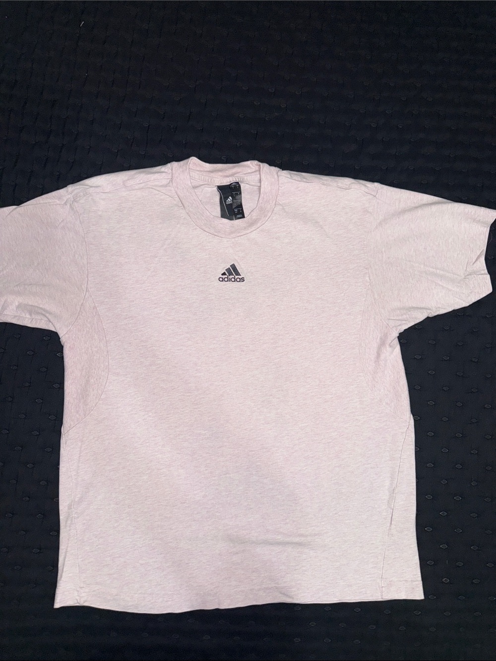 adidas Women's Light Pink Crew Neck Tee with Chest Logo
